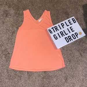 Orange V-Neck Tank